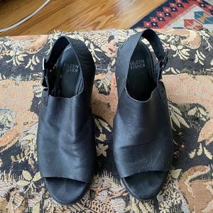 Leather sling back heels - 8.5